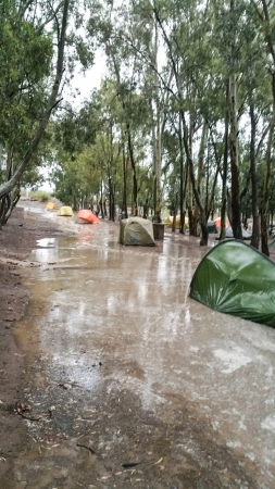 Floating tents in Pedernal
