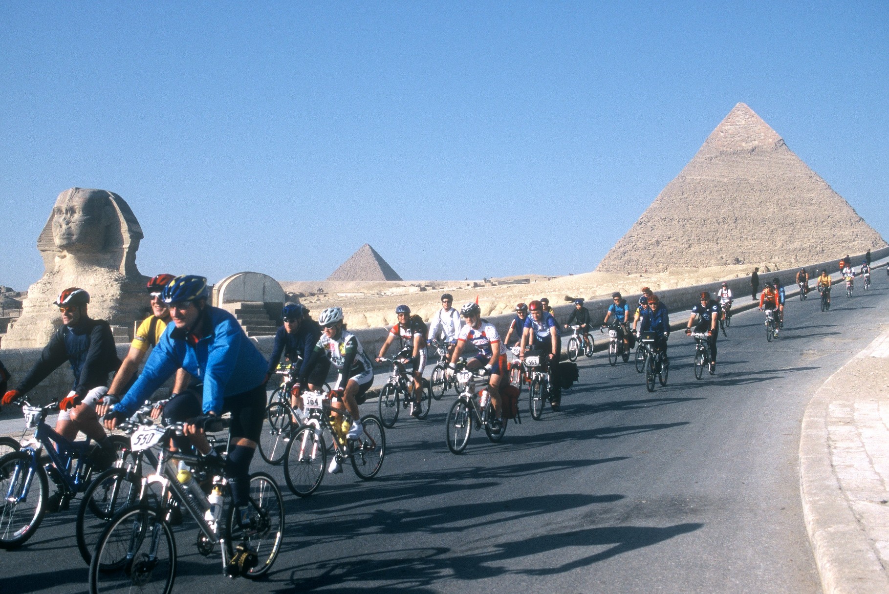scene from day 1 of the 2004 Tour d'Afrique