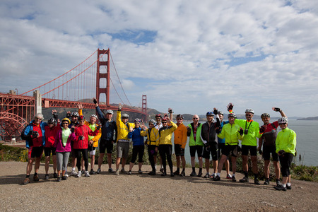group photo at Golden Gate bridge