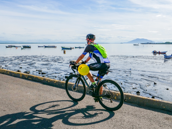 Pura Vida on a bicycle