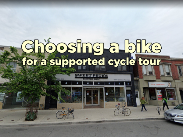 Choosing a bike for a supported cycle tour